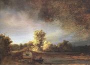 REMBRANDT Harmenszoon van Rijn Landscape with a Stone Bridge (mk33) painting